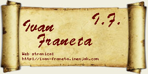 Ivan Franeta vizit kartica